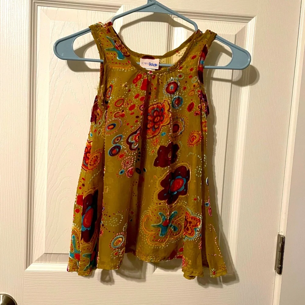 CWD Kids toddler sheer/textured tank top sz 4